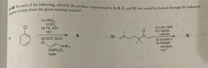 Solved 21.25 For each of the following, identify the product | Chegg.com