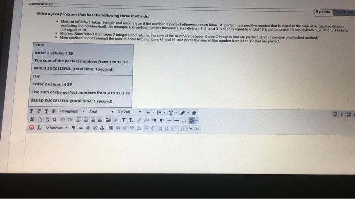 Solved פרוטאשט 9 points Write a Java program that has the | Chegg.com