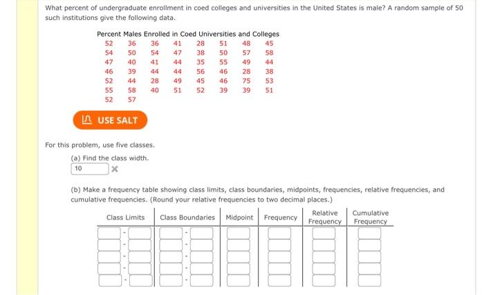 Solved Please illustrate a frequency table showing class | Chegg.com