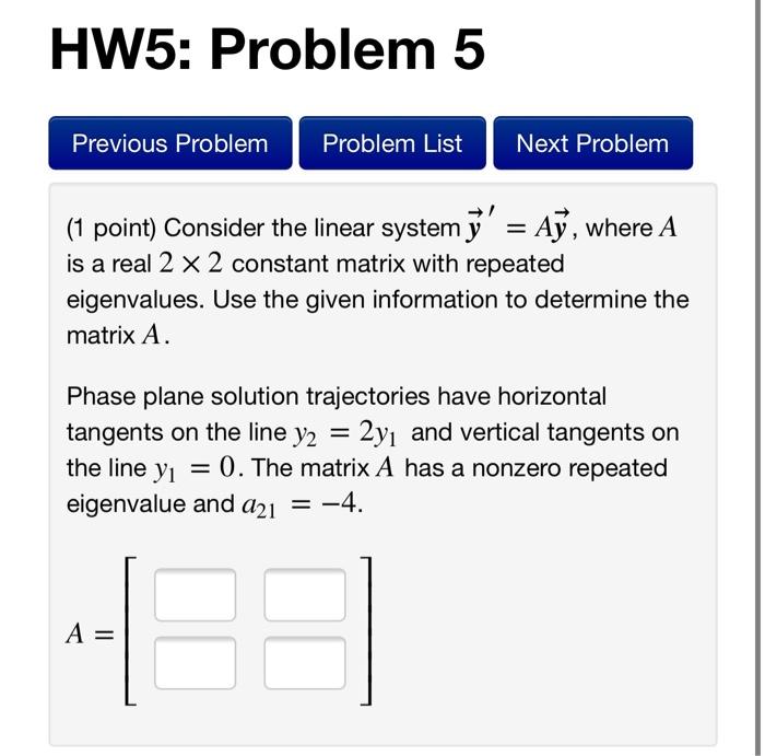 Solved HW5: Problem 5 Previous Problem Problem List Next | Chegg.com