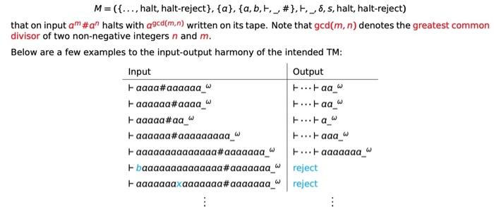 Solved Implement the machine M in Morphett’s TM simulator, | Chegg.com