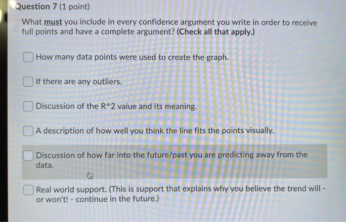 Solved Question 7 1 Point What Must You Include In Every Chegg Com