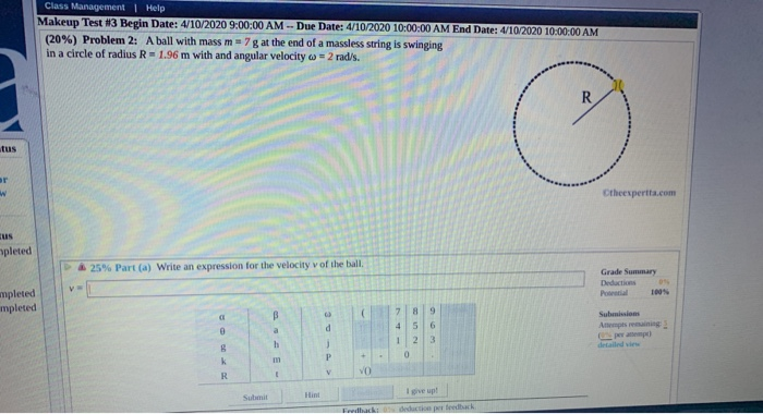 Solved Class Management Help Makeup Test 113 Begin Date Chegg Com