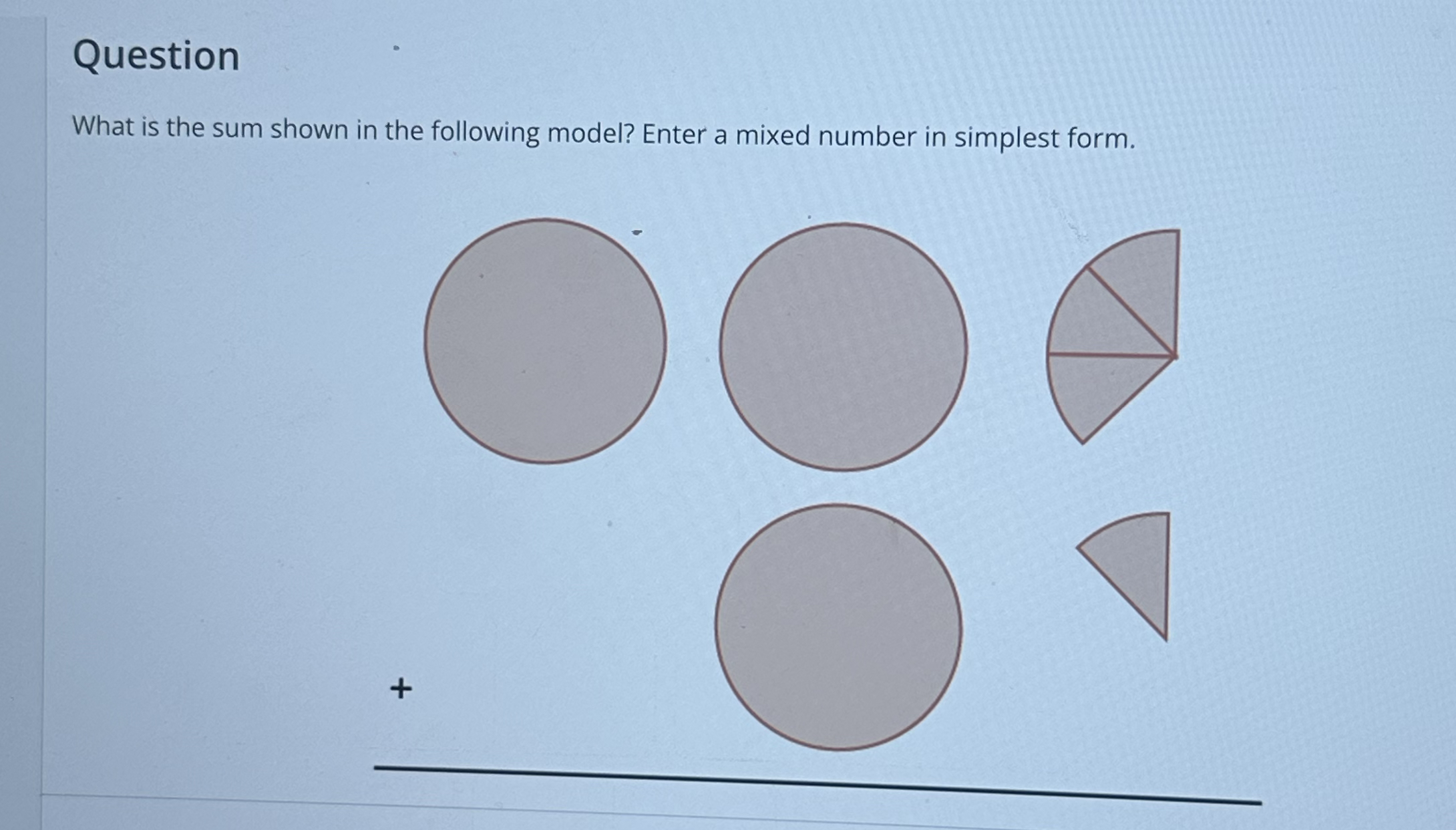 Solved QuestionWhat is the sum shown in the following model? | Chegg.com