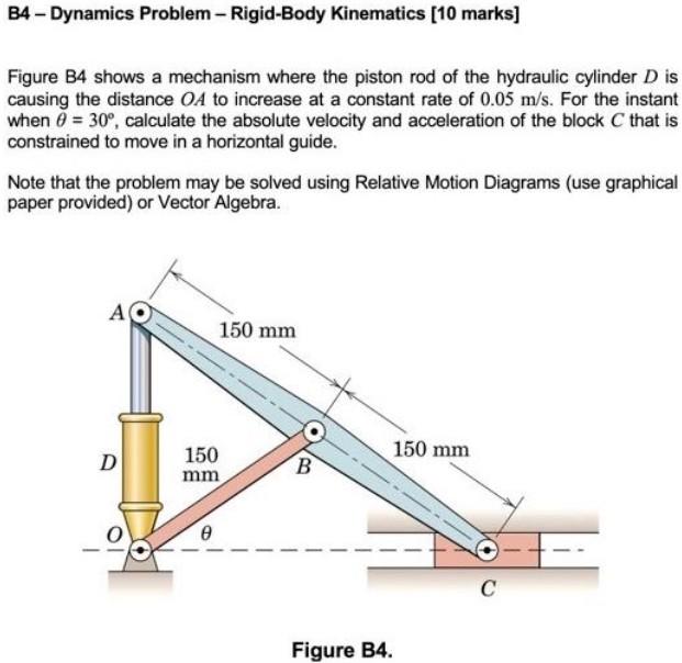 Solved B4 - Dynamics Problem - Rigid-Body Kinematics [10 | Chegg.com