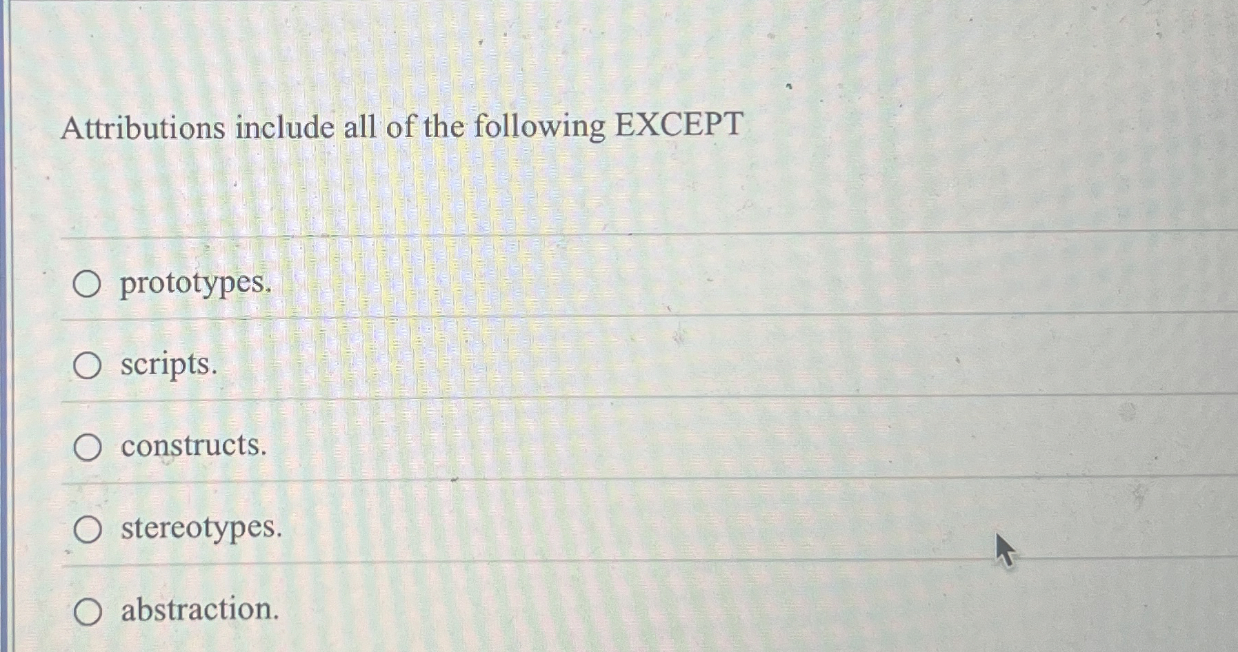 Solved Attributions include all of the following | Chegg.com