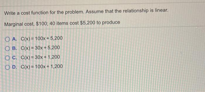 Solved Write a cost function for the problem. Assume that | Chegg.com