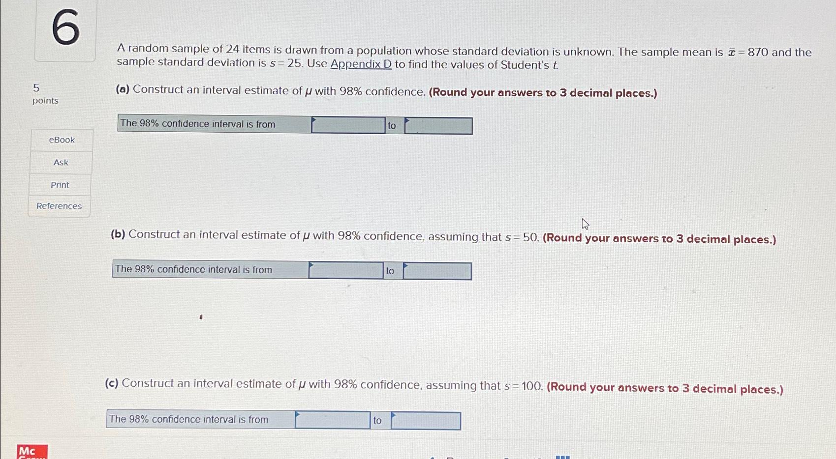Solved A random sample of 24 ﻿items is drawn from a | Chegg.com
