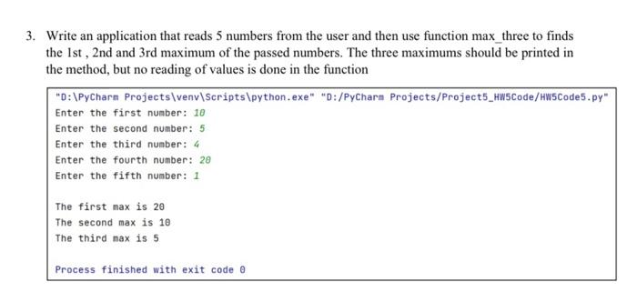 Solved 3. Write an application that reads 5 numbers from the | Chegg.com
