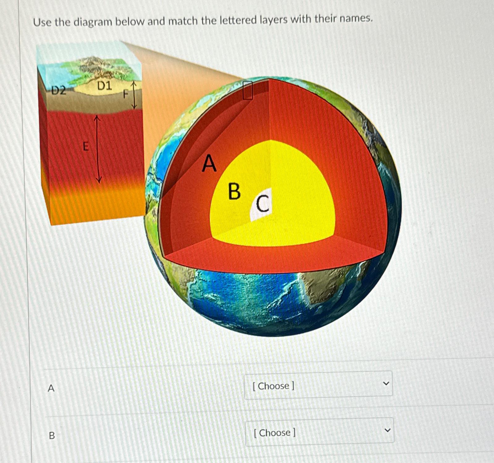 Solved Use the diagram below and match the lettered layers | Chegg.com