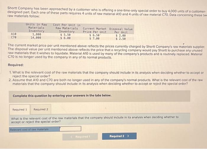 Solved Shortt Company has been approached by a customer who 