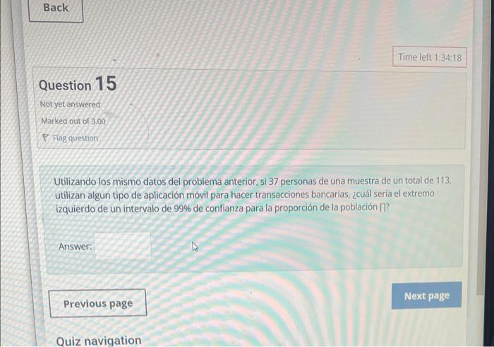 Utilizando los mismo datos del problema anterior, si 37 personas de una muestra de un total de 113, utilizan algun tipo de ap