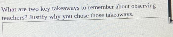 Solved Observing Teachers Can Be A Powerful Tool For | Chegg.com