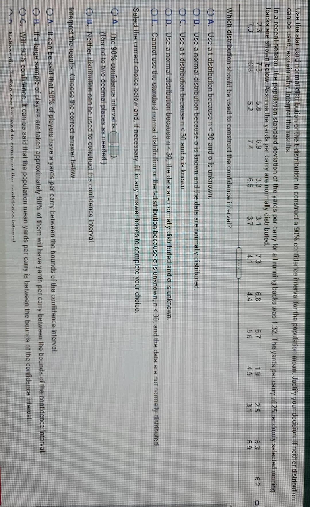 Solved Use the standard normal distribution or the | Chegg.com