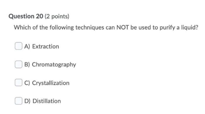 Solved Which of the following techniques can NOT be used to | Chegg.com
