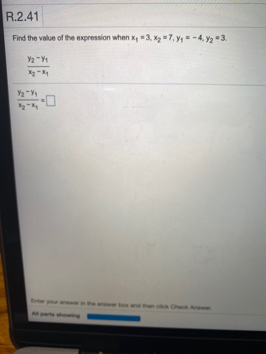 Solved R.2.41 Find the value of the expression when x1 = 3, | Chegg.com