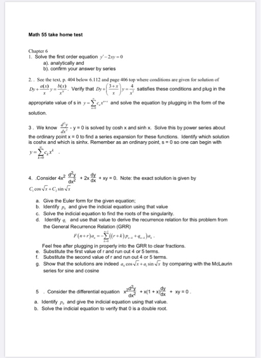 math 55 homework problems