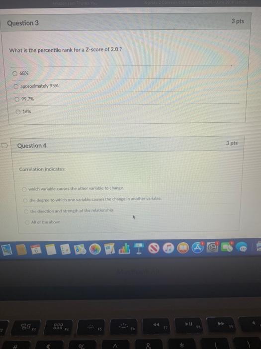 Solved D Question 1 3 pts What position in the distribution | Chegg.com