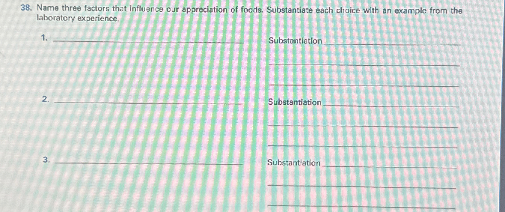 Solved Name three factors that influence our appreciation of | Chegg.com