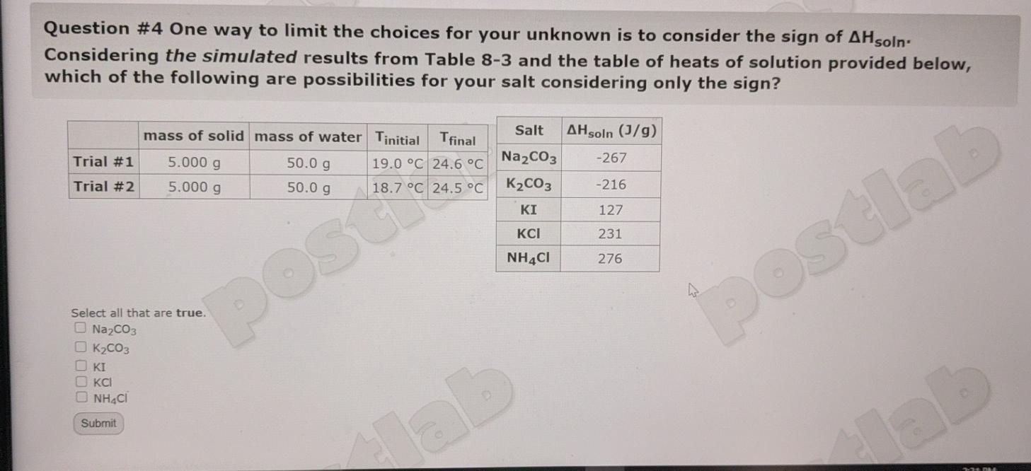 Part 2 Enter the average calorimeter constant for