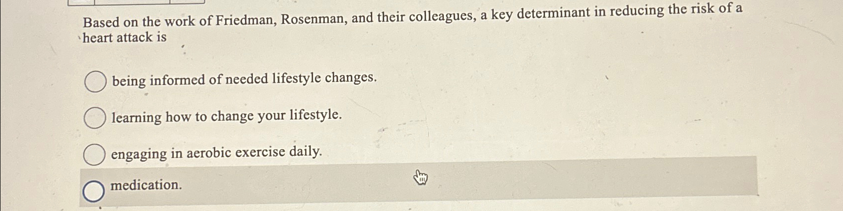 Solved Based on the work of Friedman, Rosenman, and their | Chegg.com