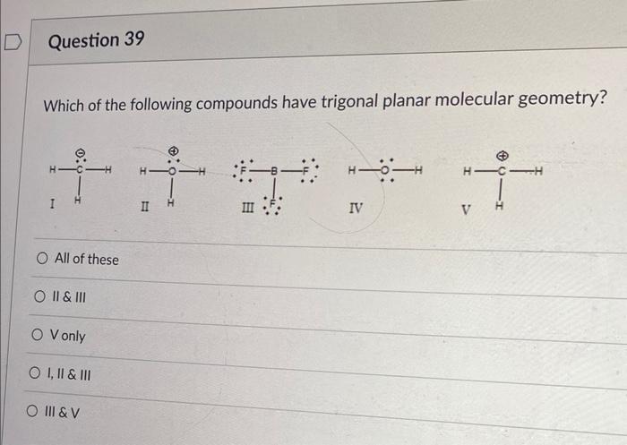 molecular geometry trigonal planar