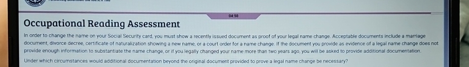SOLVED OCCUPATIONAL READING ASSESSMENTIN 1995 THE visual data 6