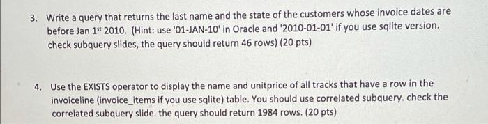 Solved 2. Write a query that returns the first name, last | Chegg.com
