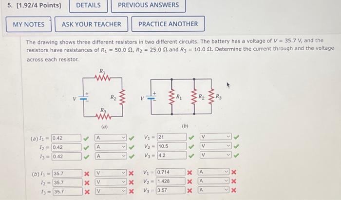 Solved The drawing shows three different resistors in two | Chegg.com