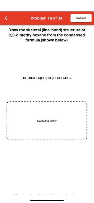 2 3 dimethylhexane skeletal structure