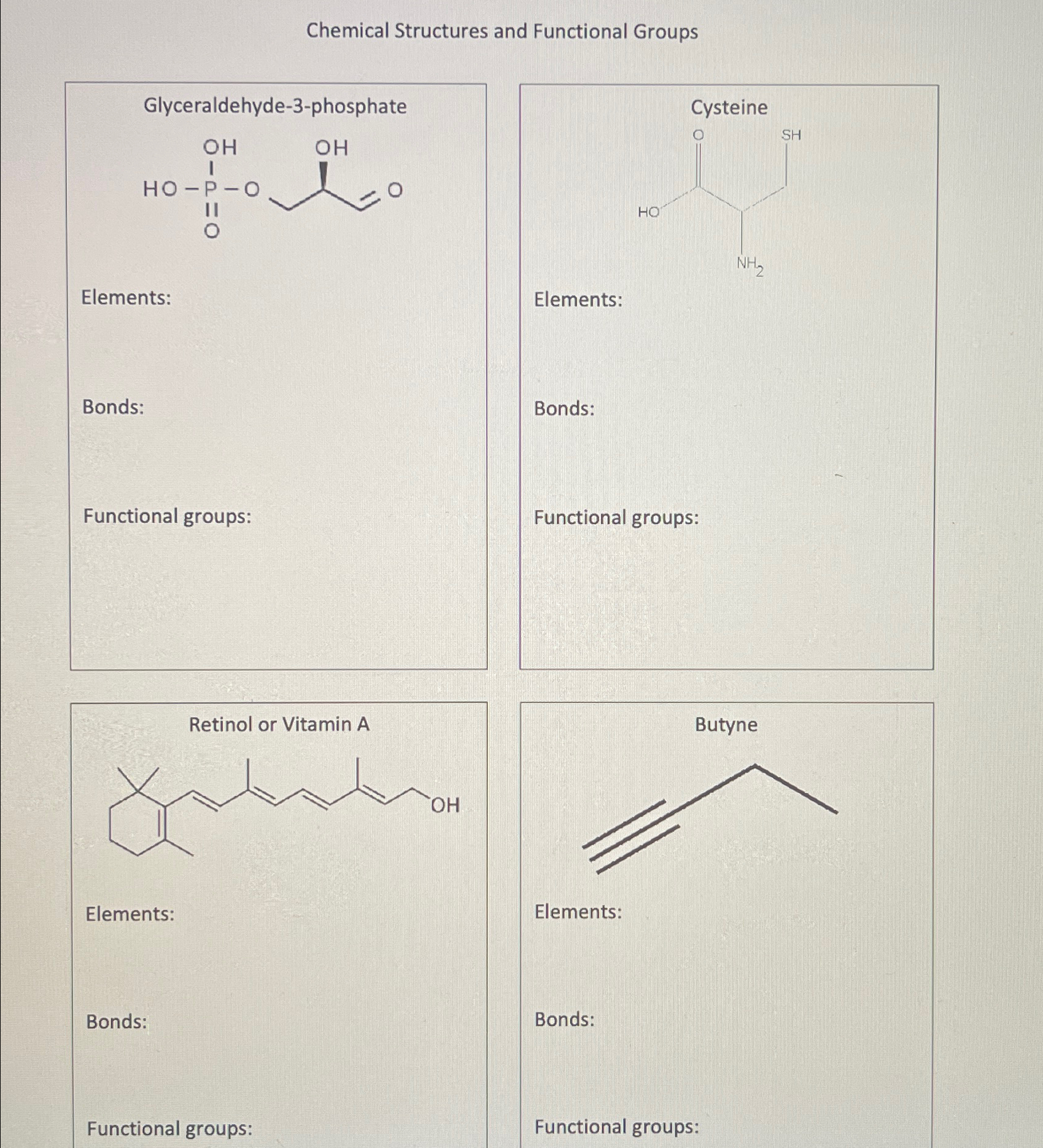 Solved Identify the following for each molecule:1) ﻿All the | Chegg.com