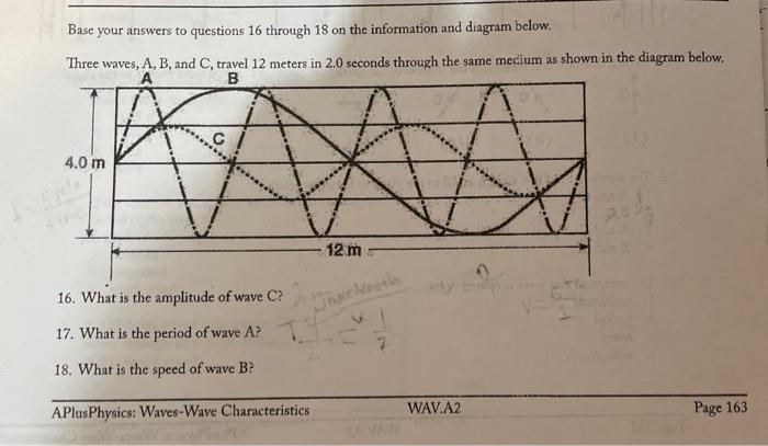 Solved Base your answers to questions 16 through 18 on the | Chegg.com