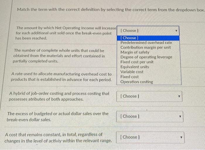 Solved Match the term with the correct definition by | Chegg.com