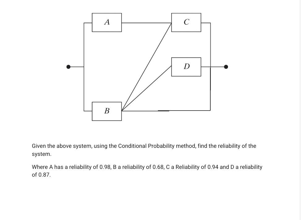 Solved A C C D B Given the above system, using the | Chegg.com