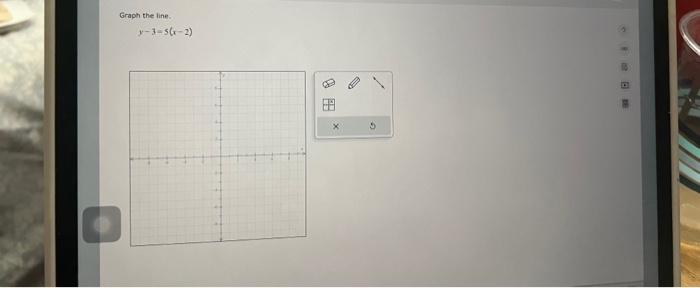 Solved Graph the line. y−3=5(x−2) | Chegg.com