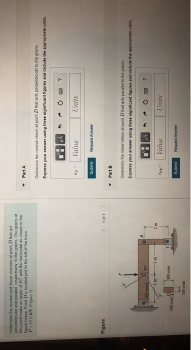 Solved Determine the normal and shear stresses at point that | Chegg.com