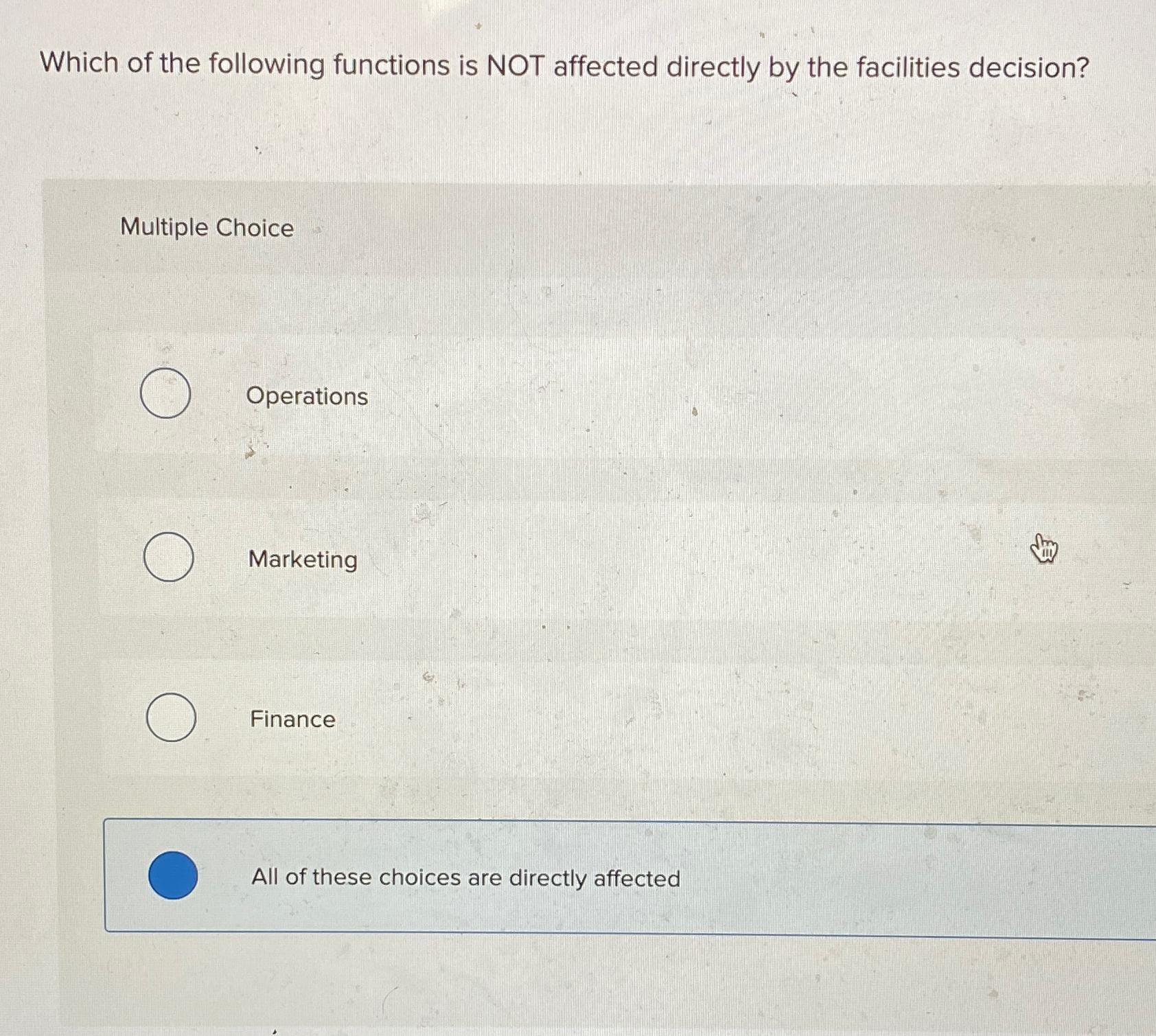 Solved Which of the following functions is NOT affected | Chegg.com