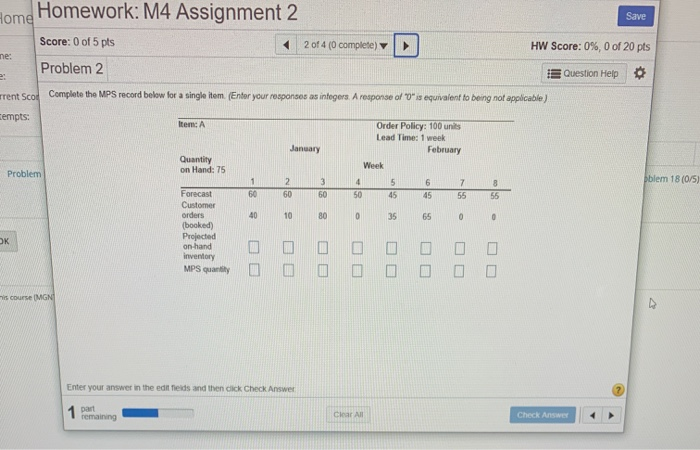 Solved Save Home Homework: M4 Assignment 2 Score: 0 of 5 pts | Chegg.com