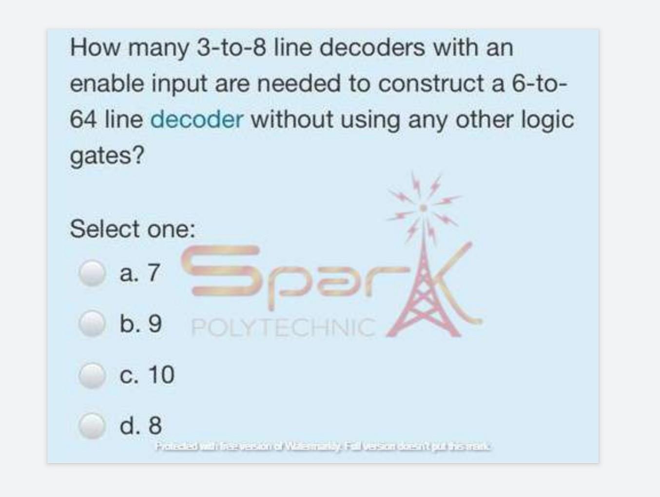 3 to 8 line decoder with enable input