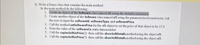 Solved Write a java program that do the following: Create a | Chegg.com