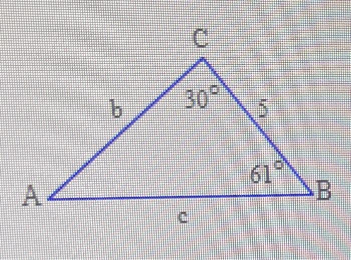Solved Solve the triangle shown to the right. A≈ (Simplify | Chegg.com