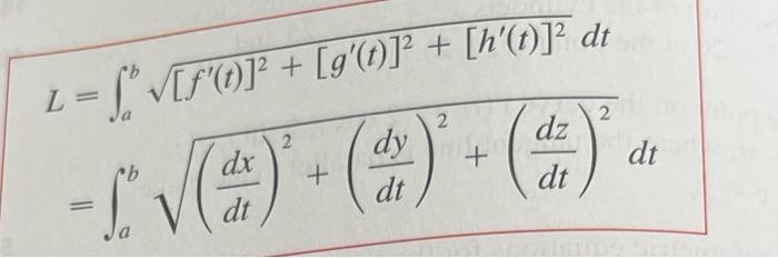 Solved 1-2 Use Equation 2 to compute the length of the given | Chegg.com