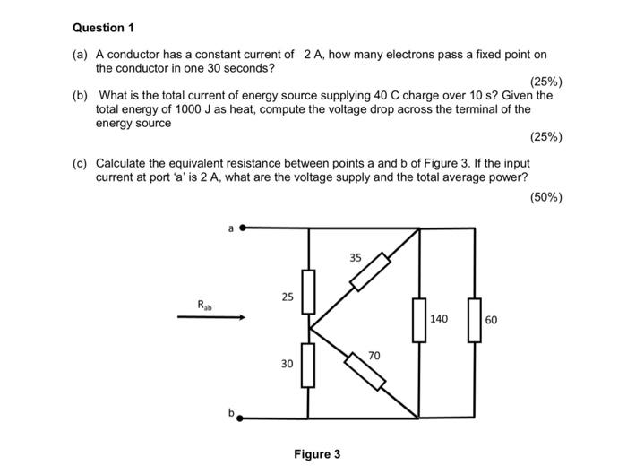 Solved (25%) Question 1 (a) A conductor has a constant | Chegg.com