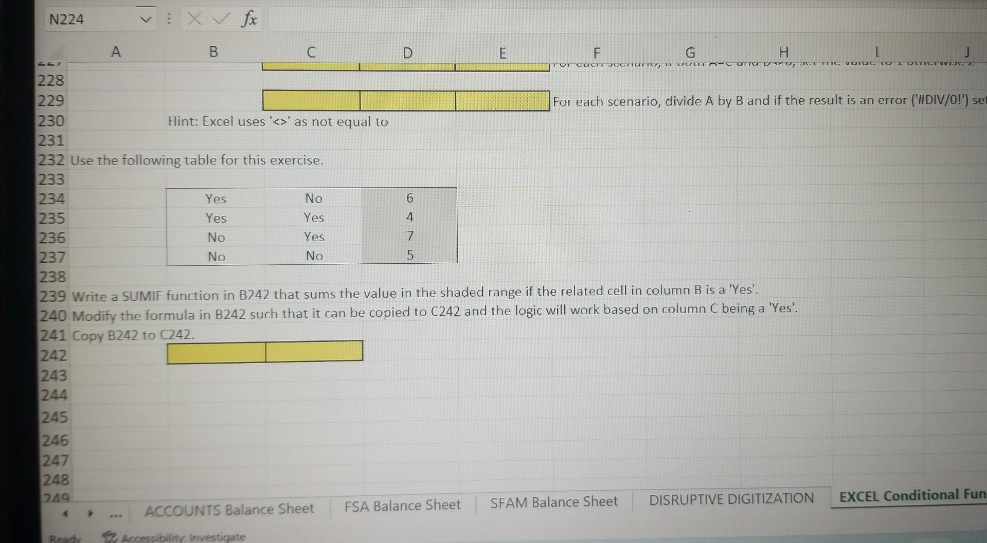 9 Write formulas that calculates the following for | Chegg.com