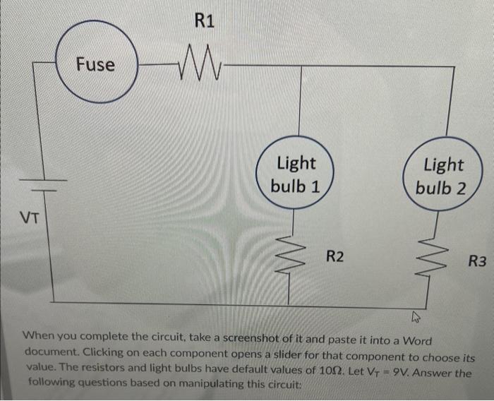 Solved 1. if all resistors and light bulbs have their | Chegg.com