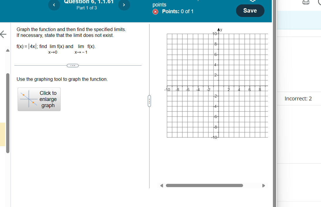 Solved Question 0, 1.1.01Part 1 ﻿of 3points(x) ﻿Points: 0 | Chegg.com