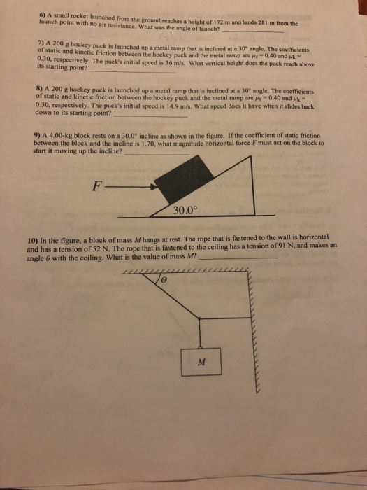 Solved 6) A small rocket launched from the ground reaches a