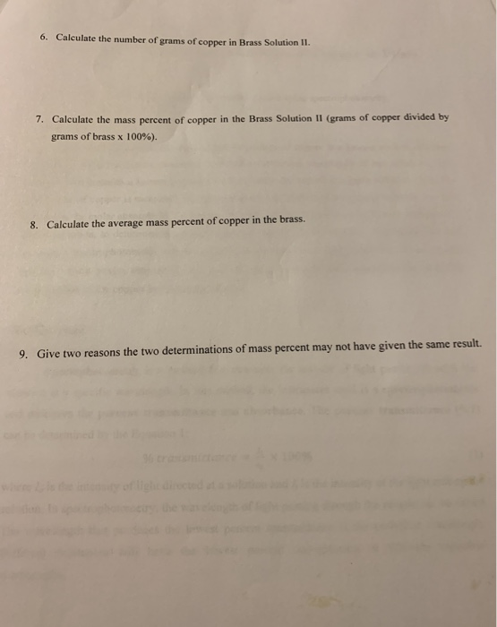 Solved Data Collection Part I: Standard Solution Mass of | Chegg.com