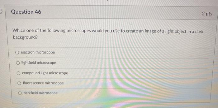 Solved Question 45 2 pts What is the total magnification of | Chegg.com