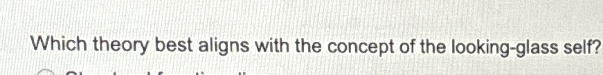 Solved Which theory best aligns with the concept of the | Chegg.com
